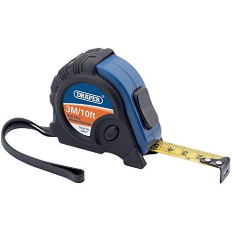 Draper 82817 - Metro a nastro professionale, 3 m, nero e 3 m