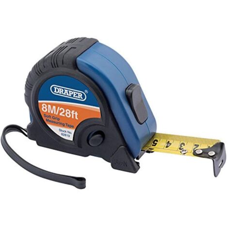 Draper 82819 - Metro a nastro professionale, 8 m, nero e 8 m