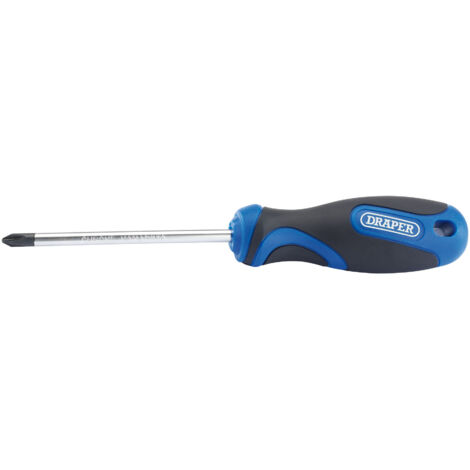 Draper 865 CS N 2 x 100 mm Cross Head Screwdriver with Soft Handle, Blue
