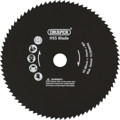 Draper 89mm Metal Cut Blade for Storm Force&174 Mini Plunge Saw (25914)