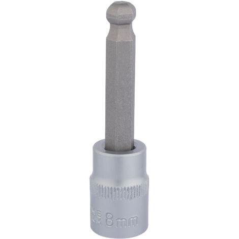 Draper 8mm Ball End Hex Socket Set for 3/8" Square Drive – Metric Hexagonal Socket Bits, Model 16291