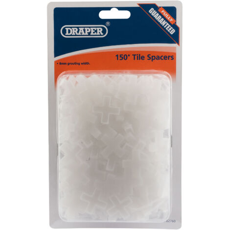 Draper 8mm Tile Spacers (Approx. 150 Pack) for Precise Tile Installation - Model 82760
