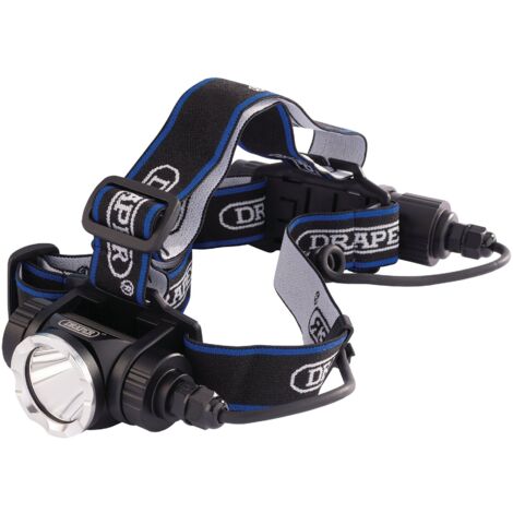 Draper 90064 10W Rechargeable LED Headlamp with Adjustable Strap and Long Battery Life