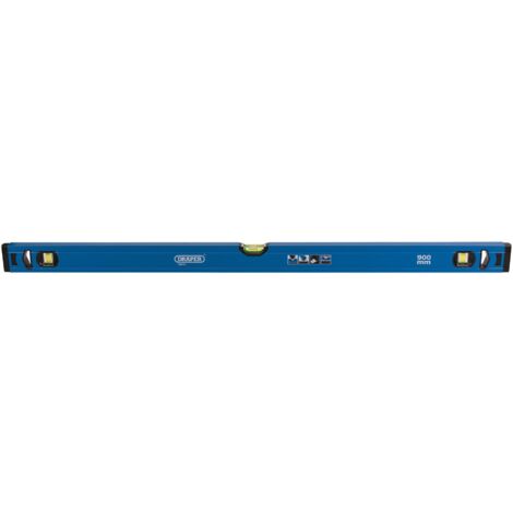 Draper 900mm Aluminum Box Section Level with Vial for Precise Horizontal and Vertical Alignment (Model 75073)