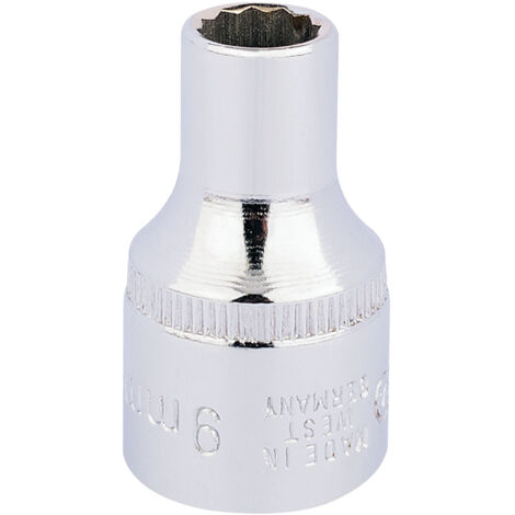 Draper 9mm Bi-Hexagon Socket Set – 1/2" Drive, Metric, 1/2" Square Drive, Model 24541