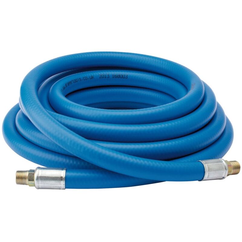 38335 - Tubo flessibile in pvc Air Line da 1/4' bsp, foro 10 mm, lunghezza 5 m, colore: blu - Draper