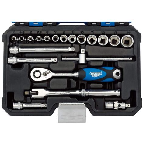 Draper B20 M/SG bussole set, blu, 1/10,2 cm, set di 20 pezzi