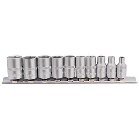 Draper BD10 MM 1/10,2 cm centimetri. Dr. bussole su barra metallo (10 pezzi), blu