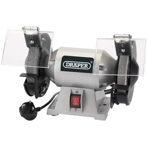 Draper Bench Grinder Twin 250W 6"" 150mm Sander Polisher Machine 66804