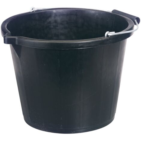 Draper Black Plastic Bucket with 14.8L Capacity (Model 31687)