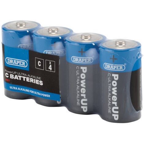 Draper C BATTERIES - PACK OF 4 03977 Draper PowerUP Ultra Alkaline Batteries