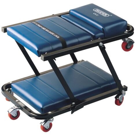Draper CC2 Heavy-Duty Mechanics Car Creeper and Adjustable Seat for Automotive Repairs