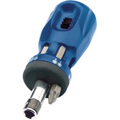 Draper Chubby Ratcheting Screwdriver and Bit Set (7 Pieces) - Model 75065