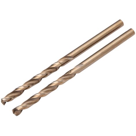 Draper Cobalt Drill Bit Set – 3.2mm X 2, High-Speed Steel M35 Cobalt Drill Bits for Heavy-Duty Drilling