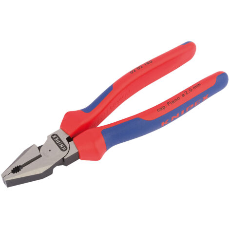 Draper COMBI-PLIER HI-LEVER 180mm High-Leverage Combination Pliers with Serrated Jaws and Ergonomic Handles