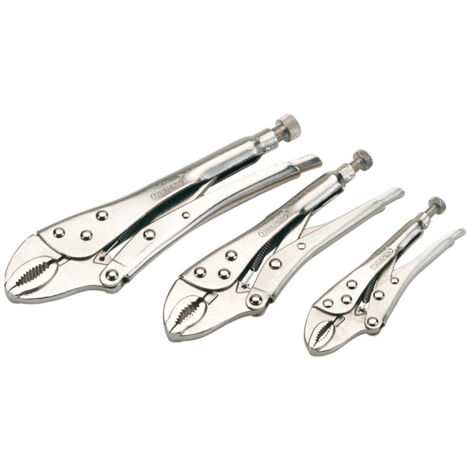Draper Curved Jaw Self Grip Pliers Set (3 Piece) (14040)