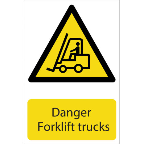 Draper 'Danger Forklift Trucks' Hazard Sign (72360)