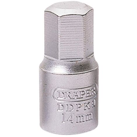 Draper DDPK9, Chiave Esagonale per Tappo di spurgo, 3/8” (14 mm), Impronta Quadrata, Blu