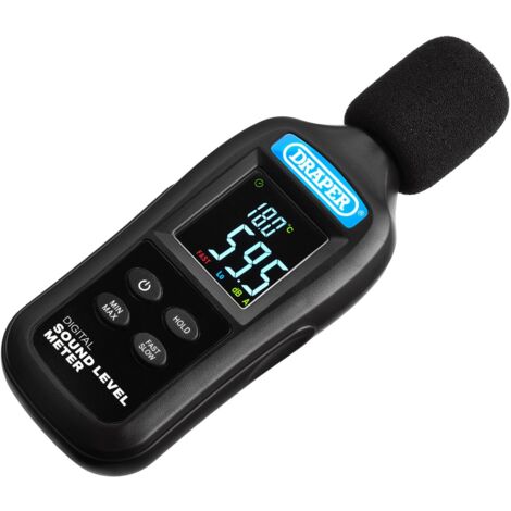 Draper Digital Sound Level Meter 12442 – Handheld, 35-135dB Range, -20°C to +70°C Temperature Range
