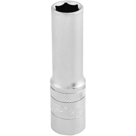 Draper DT-MM/MS 3/20, 3 cm Square Drive 6-Point Metric Deep Socket (10 mm) – Blue