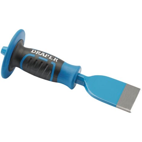 Draper Electrician's Bolster with Guard – 225 x 60mm, Heavy-Duty Chisel for Electrical and Construction Work