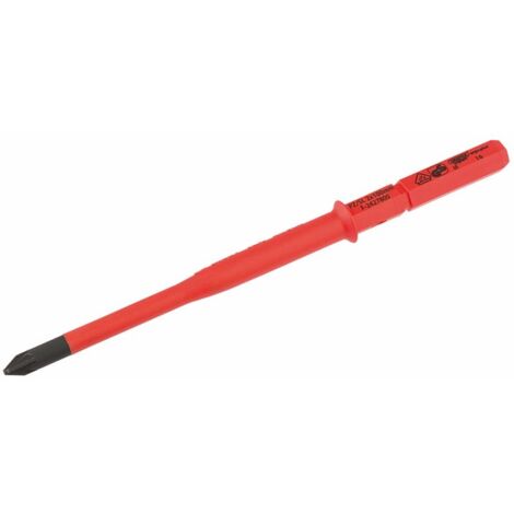Draper Ergo Plus® Extra Slim PZ/SL Type VDE Interchangeable Screwdriver Blade No. 2 x 100mm (16420)