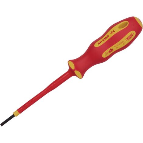 Draper Ergo Plus&174 VDE 2.5mm x 75 mm Plain Slot Screwdriver (64367)