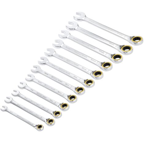 Draper Expert 03913 HI-TORQ® 12-Piece Metric Reversible Ratchet Combination Spanner Set