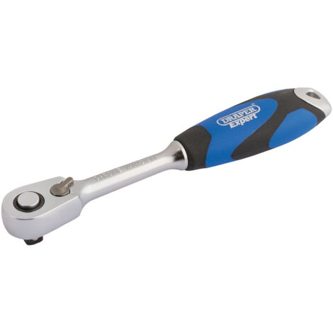 Draper Expert 1/4" Square Drive 60-Tooth Micro Head Reversible Soft Grip Ratchet (Model 26514)
