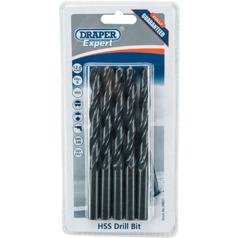 Draper Expert 12.0mm HSS Drills Card Of 5 (38821)