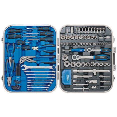 Draper Expert 127-Piece Heavy-Duty Mechanics Tool Kit with Lockable Storage Case (Model 32027)