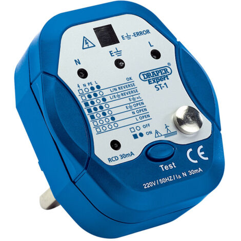 Draper Expert 13A Socket Tester (Model 22278) for Safe and Reliable Electrical Testing
