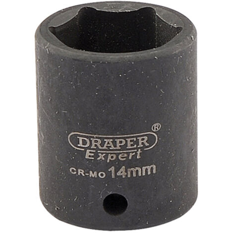 Draper Expert 14mm 1/4" Drive HI-TORQ® Metric Impact Socket – 6 Point, Standard Length, Heavy-Duty Impact Tool