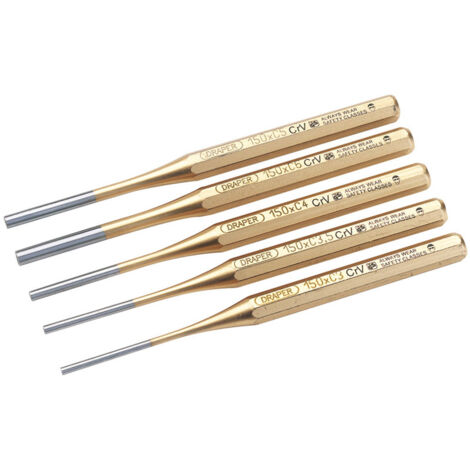 Draper Expert 150mm Octagonal Parallel Pin Punch Set (5 Pieces) – Precision Professional Tool for Accurate Pin Removal