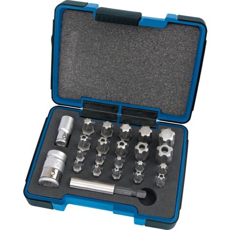 Draper Expert 23241 - Set 23 punte TX a stella 1/4"/3/8"