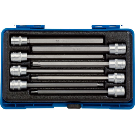 Draper Expert 3/8" Drive Hexagonal Socket Bit Set, 8 Pieces, 150mm Length, 3-12mm Sizes