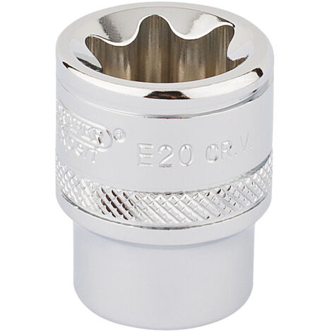 Draper Expert 34265 TX-STAR® 3/8-Inch Square Drive Socket for E20 Torx Security Screws