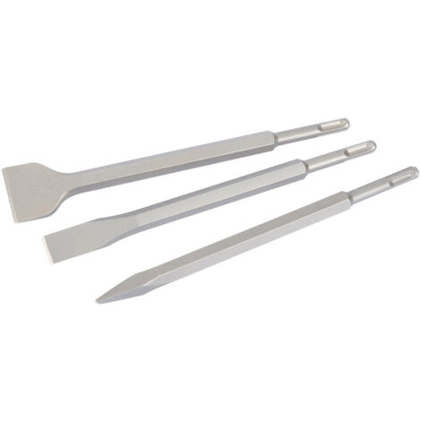 Draper Expert 40405 3-Piece SDS Plus Chisel Set for Heavy-Duty Demolition and Masonry Work