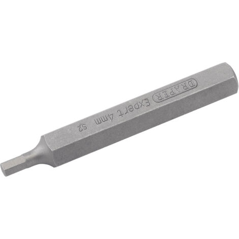 Draper Expert 4mm x 75mm Hexagonal and 10mm Hex Insert Bits – Spare Set for Mechanic's Bit Sets