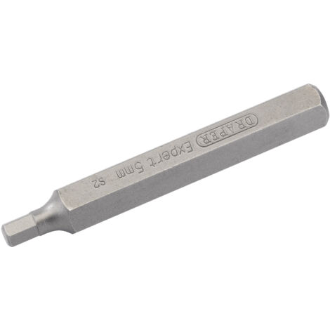 Draper Expert 5mm x 75mm Hexagonal and 10mm Hex Insert Bits – Spare Set for Mechanic's Bit Sets