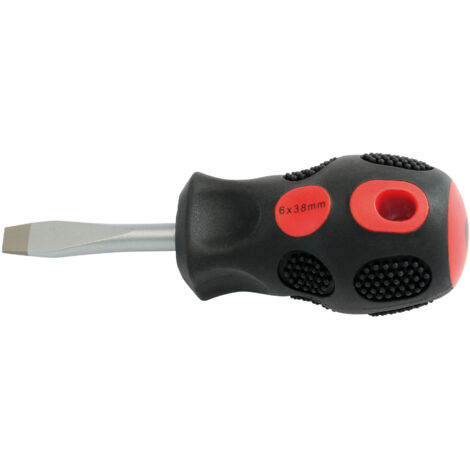 Draper Expert 6mm x 38mm Plain Slot Flared Tip Screwdriver (Display Packed) (40007)