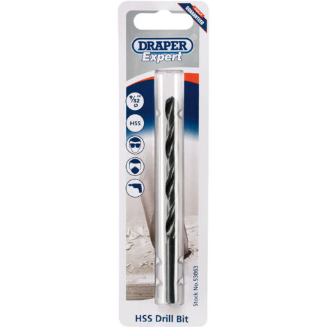 Draper Expert 9/32" HSS Twist Drill Bits - High-Speed Steel (HSS) Set for Precision Drilling