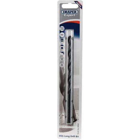 Draper Expert 9.0 X 170mm HSS Extra Long Drill Bit (39060)