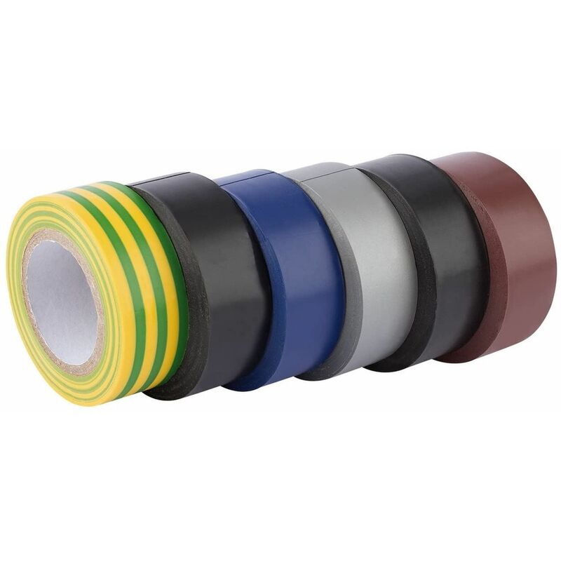 Draper Expert 6 x 10M x 19mm Mixed Colours Insulation Tape to BSEN60454/Type2 (90086)