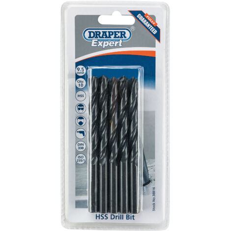 Draper Expert 9.5mm HSS Drills Card Of 10 (38816)