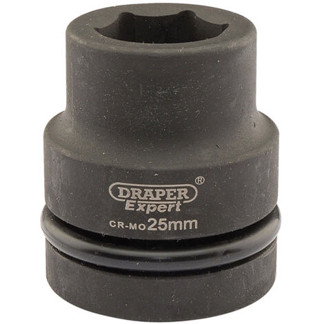Draper Expert HI-TORQ 25mm (1 Inch Square Drive) 6-Point Impact Socket for Heavy-Duty Torque Applications