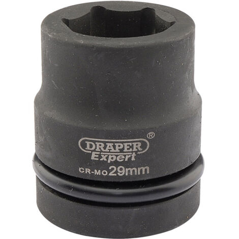 Draper Expert HI-TORQ 29mm 6-Point Impact Socket, 1" Square Drive, Heavy-Duty Metric Impact Socket