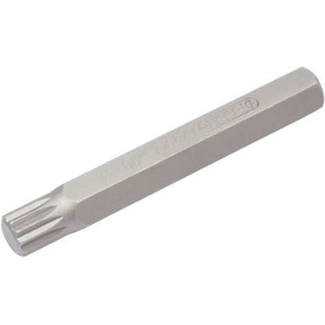 Draper Expert M10 x 75mm Spline 10mm Insert Bit for Mechanic's Bit Sets (33348)