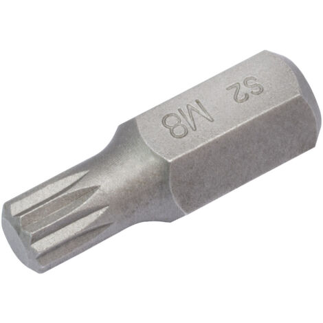 Draper Expert M8 x 30mm Spline 10mm Insert Bit for Mechanic's Bit Sets (33341)