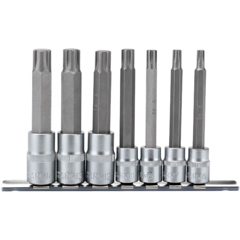 Draper Expert Ribe® Socket Bit Set – 7 Pieces in 3/8" and 1/2" Square Drive
